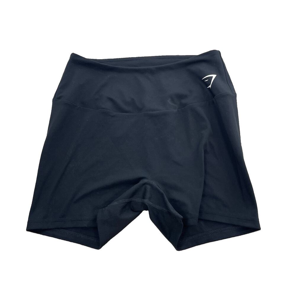 Gymshark Tight Training Shorts Black Large Pull On Gym Workout 3.5 Inseam 2-13